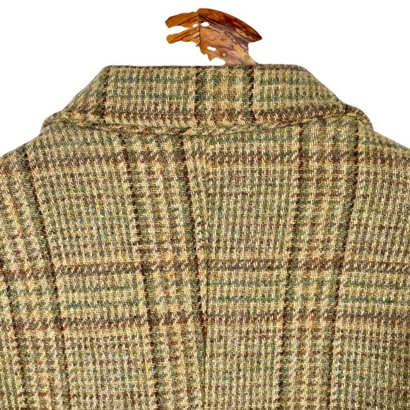 Vintage Wool Blazer Camel Plaid 1970s–80s ILGWU – Made in USA, Womens 8 / Medium - Picture 7 of 12